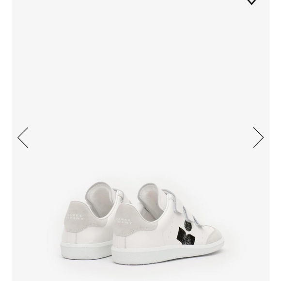 Isabel Marant White and Black Sneakers with Velcro Straps * new* unworn sz 39 - Picture 2 of 9